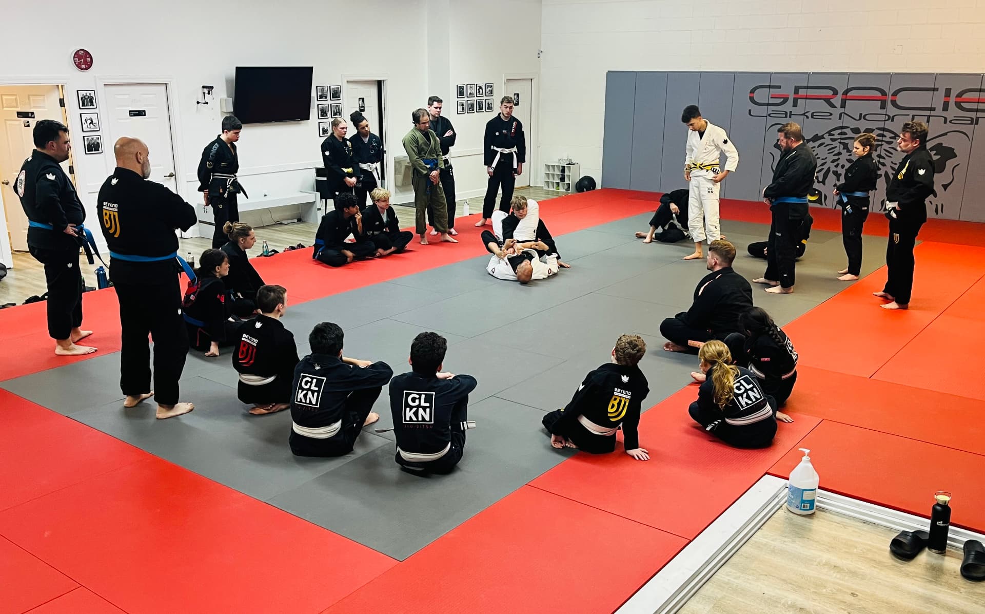 BJJ students during group training session at Beyond BJJ